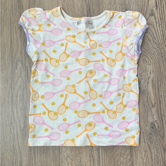 Matilda Jane Girls Tennis Top Tennis Print Size 2 - Picture 1 of 5
